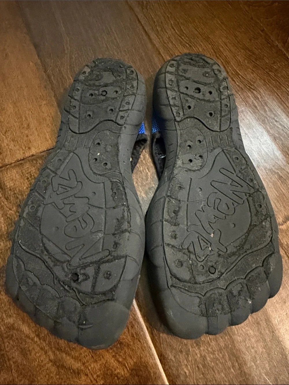 Boys Newtz Blue and Black Shark Camo Water Shoes